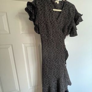 High low wrap dress